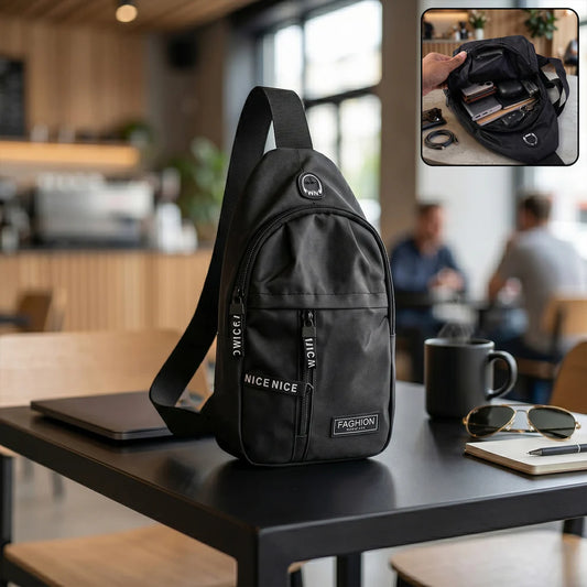 Waterproof USB Charging Sling Bag