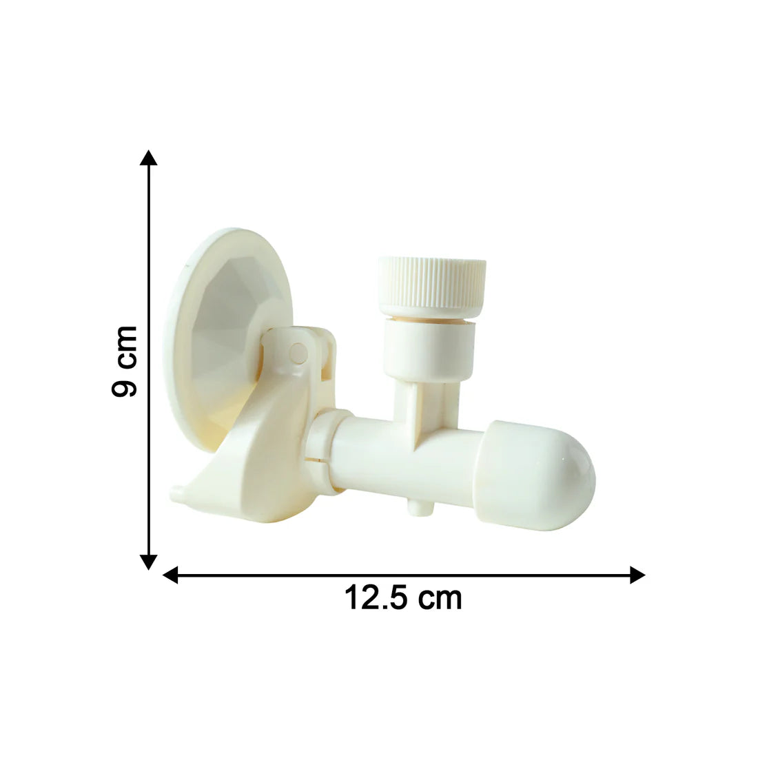 Wall-Mount Liquid Soap Dispenser With Suction Cup - White Plastic by VelvetBubbles