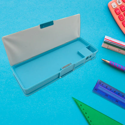 Cartoon Multi-Functional Geometry Box With Calculator & Double Sharpener