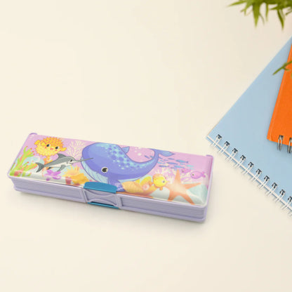 Multipurpose Cartoon Pencil Case With Double Deck & 2 Compartments