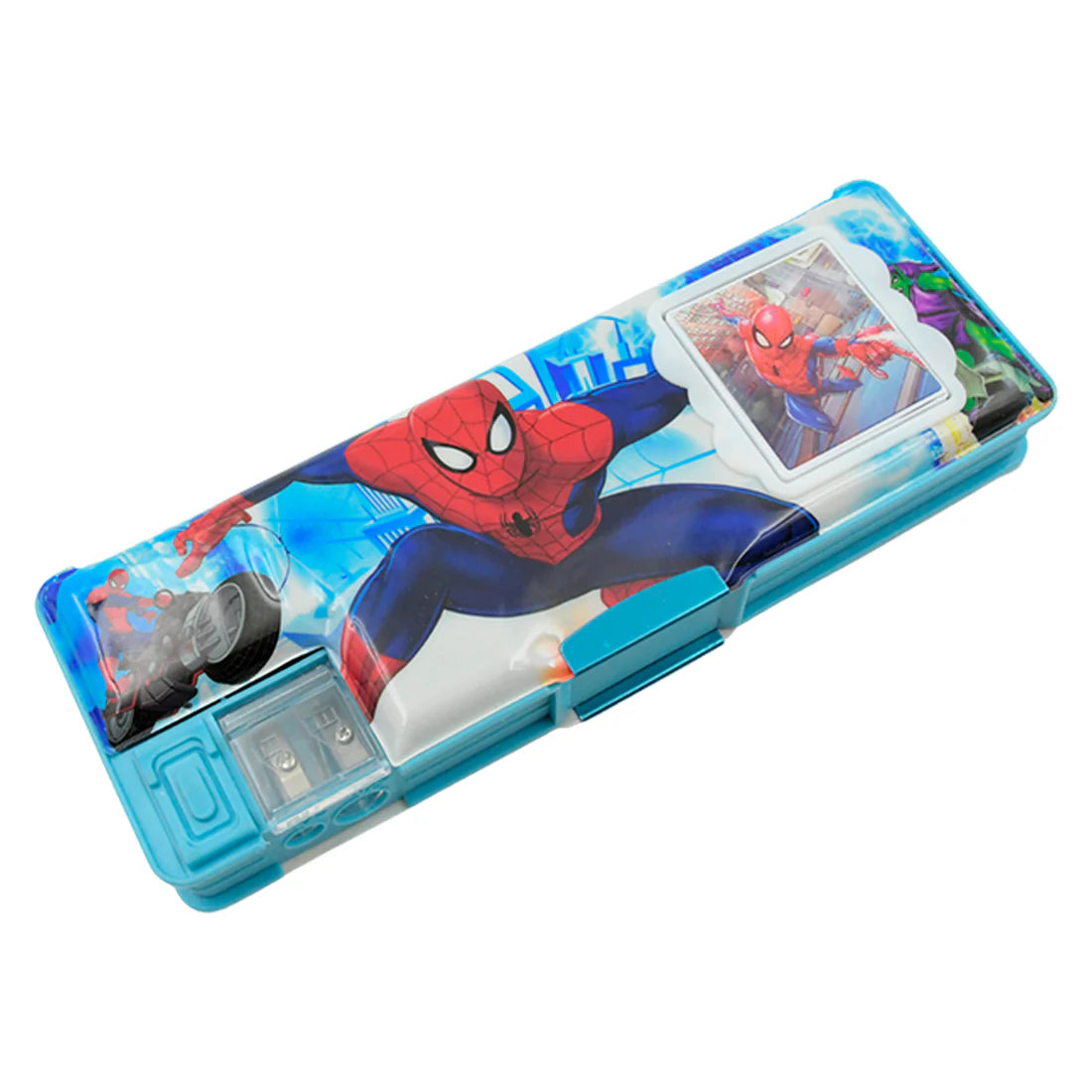 Cartoon Multi-Functional Geometry Box With Calculator & Double Sharpener