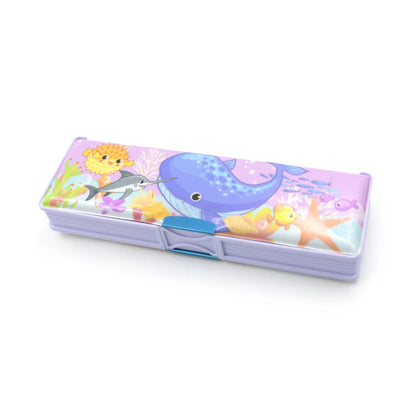 Multipurpose Cartoon Pencil Case With Double Deck & 2 Compartments