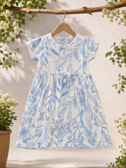 Royal Bloom Cotton Frock – Elegant &amp; Comfortable Girls Dress