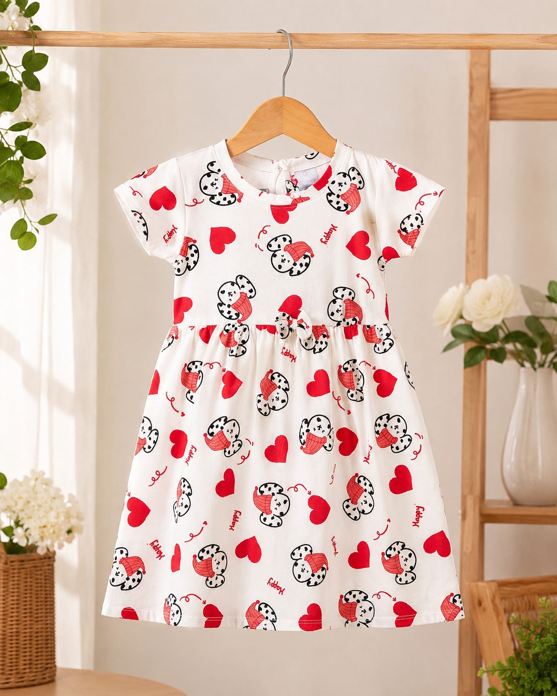 Royal Bloom Cotton Frock – Elegant &amp; Comfortable Girls Dress