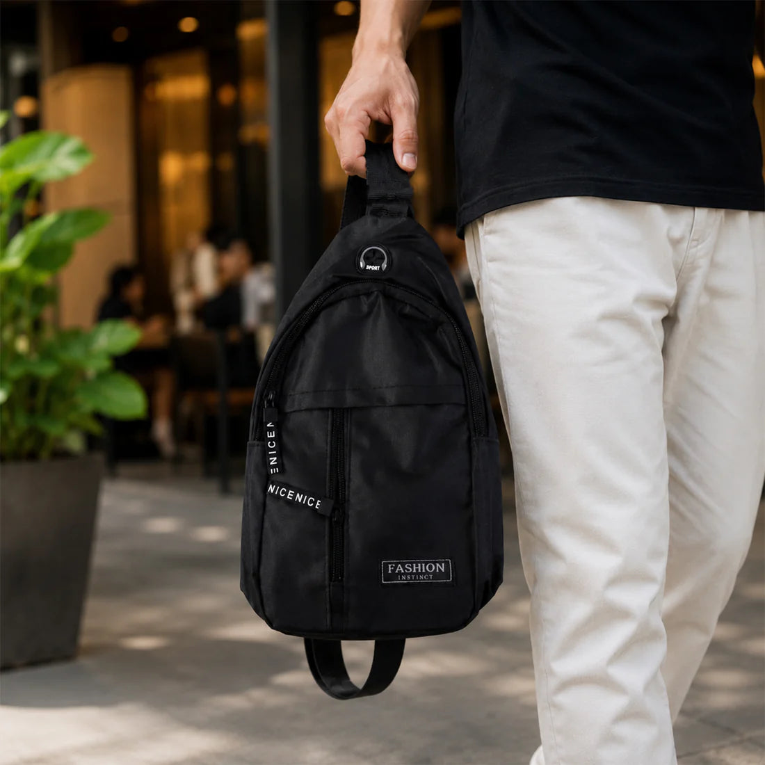 Waterproof USB Charging Sling Bag