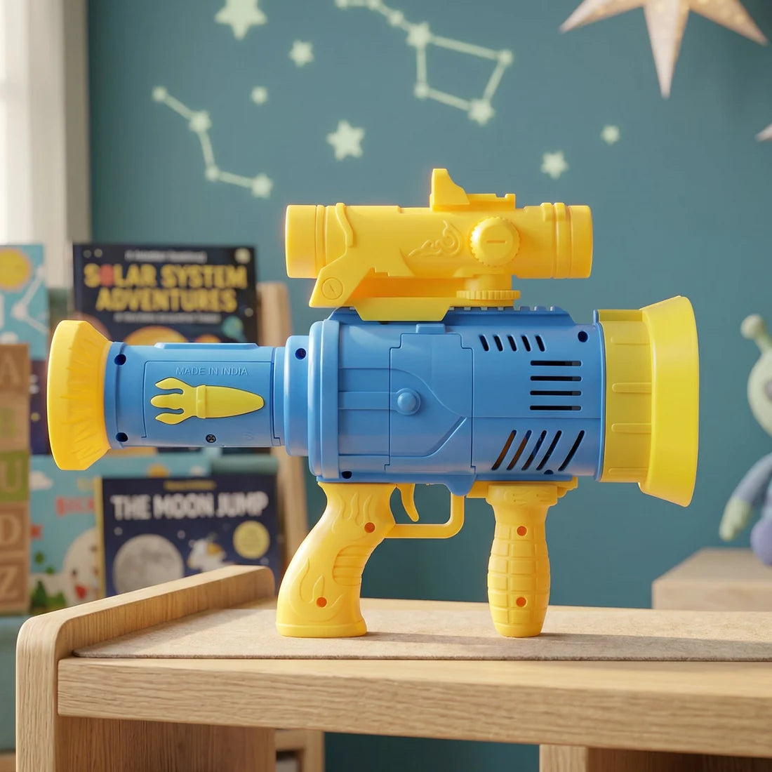 Automatic Rechargeable Bubble Gun Toy With Lights For Kids