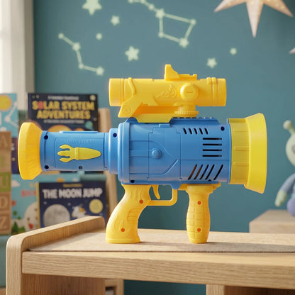 Automatic Rechargeable Bubble Gun Toy With Lights For Kids