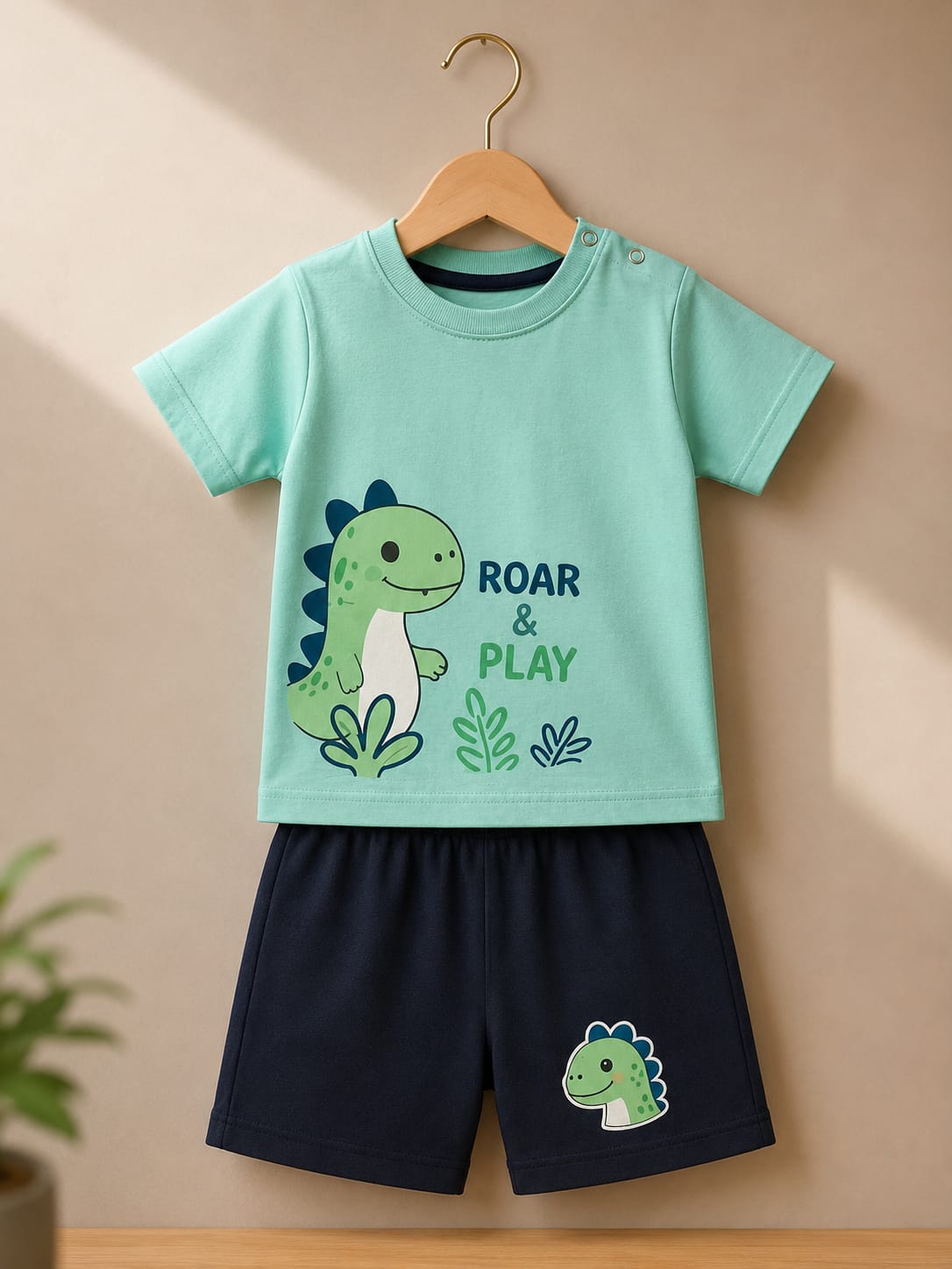 VAMAAR Little Adventure Cotton Baby Set – Soft & Comfortable Newborn Dress Set
