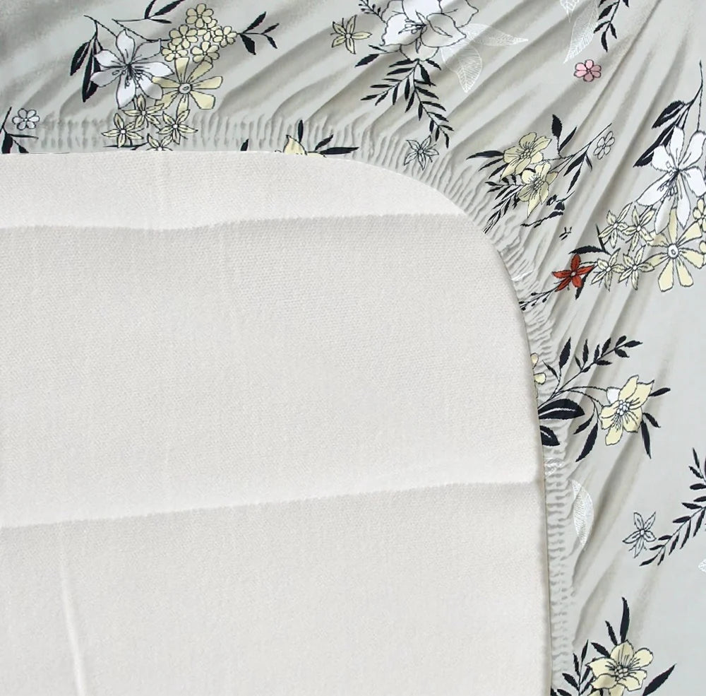Cotton King Size fitted Bed Sheets with two pillow covers