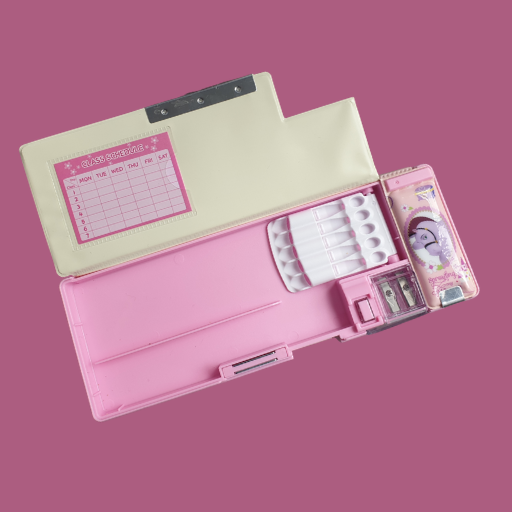 Cartoon Multi-Functional Geometry Box With  Double Sharpener