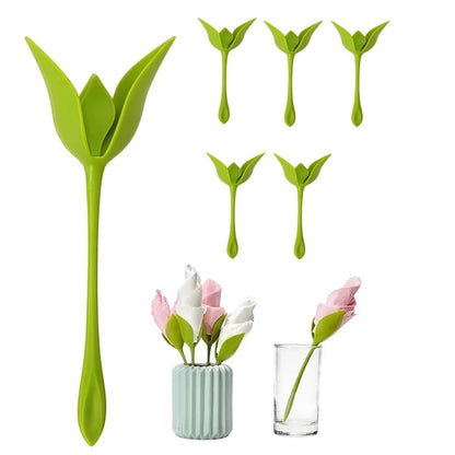 Flower Shaped Napkin Holder, Rose Shape Tissue Paper Holder Clips Decorative Floral Tissue Holder, Creative Bloom Leaf Design, Elegant Dining Table Centrepiece Decor
