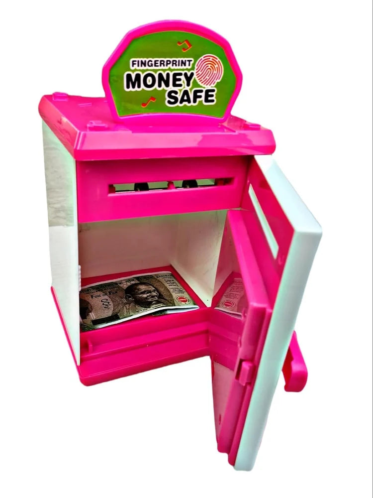 ATM Electronic Piggy Bank Money Box for Kids | Password Protected Cash & Coin Saving Box with Auto Cash Deposit | Plastic Mini Safe Bank