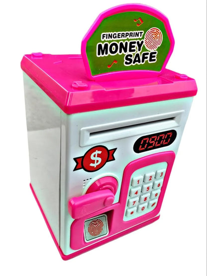 ATM Electronic Piggy Bank Money Box for Kids | Password Protected Cash & Coin Saving Box with Auto Cash Deposit | Plastic Mini Safe Bank