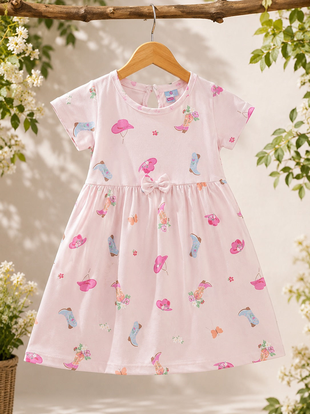 Royal Bloom Cotton Frock – Elegant &amp; Comfortable Girls Dress