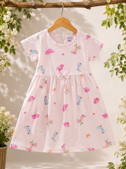 Royal Bloom Cotton Frock – Elegant &amp; Comfortable Girls Dress