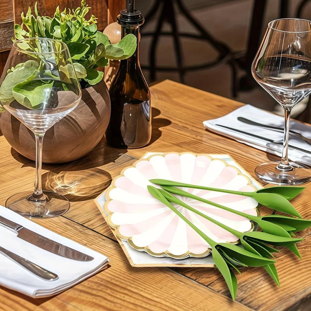 Flower Shaped Napkin Holder, Rose Shape Tissue Paper Holder Clips Decorative Floral Tissue Holder, Creative Bloom Leaf Design, Elegant Dining Table Centrepiece Decor