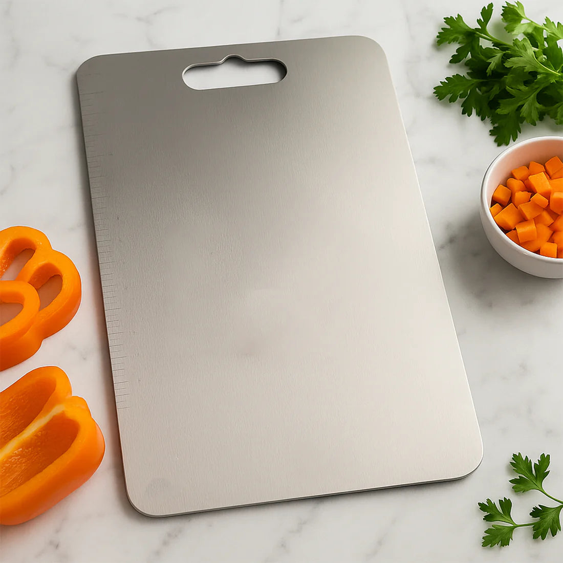 Stainless Steel Vegetable & Fruit Cutting Board 31×20 Cm