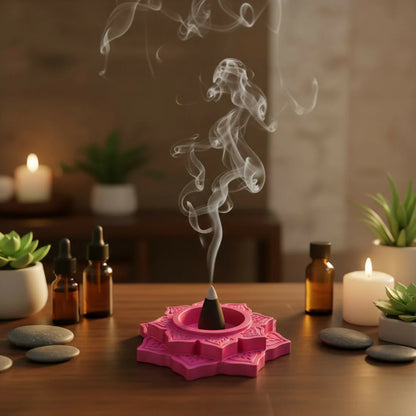 Lotus Shape Decorative Diya ,Candle Holder - Rose Gold