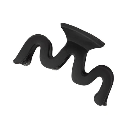 London Women's Black Matte Black Wiggle Hair Claw Clip
