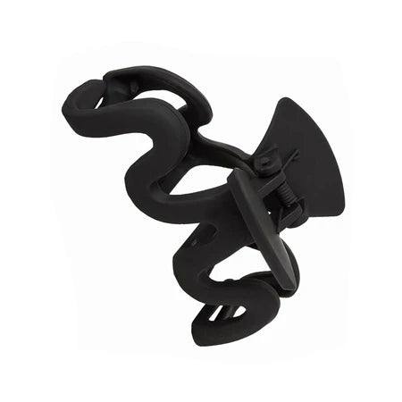 London Women's Black Matte Black Wiggle Hair Claw Clip
