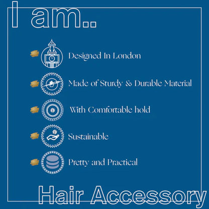 London Women's Black Matte Black Wiggle Hair Claw Clip