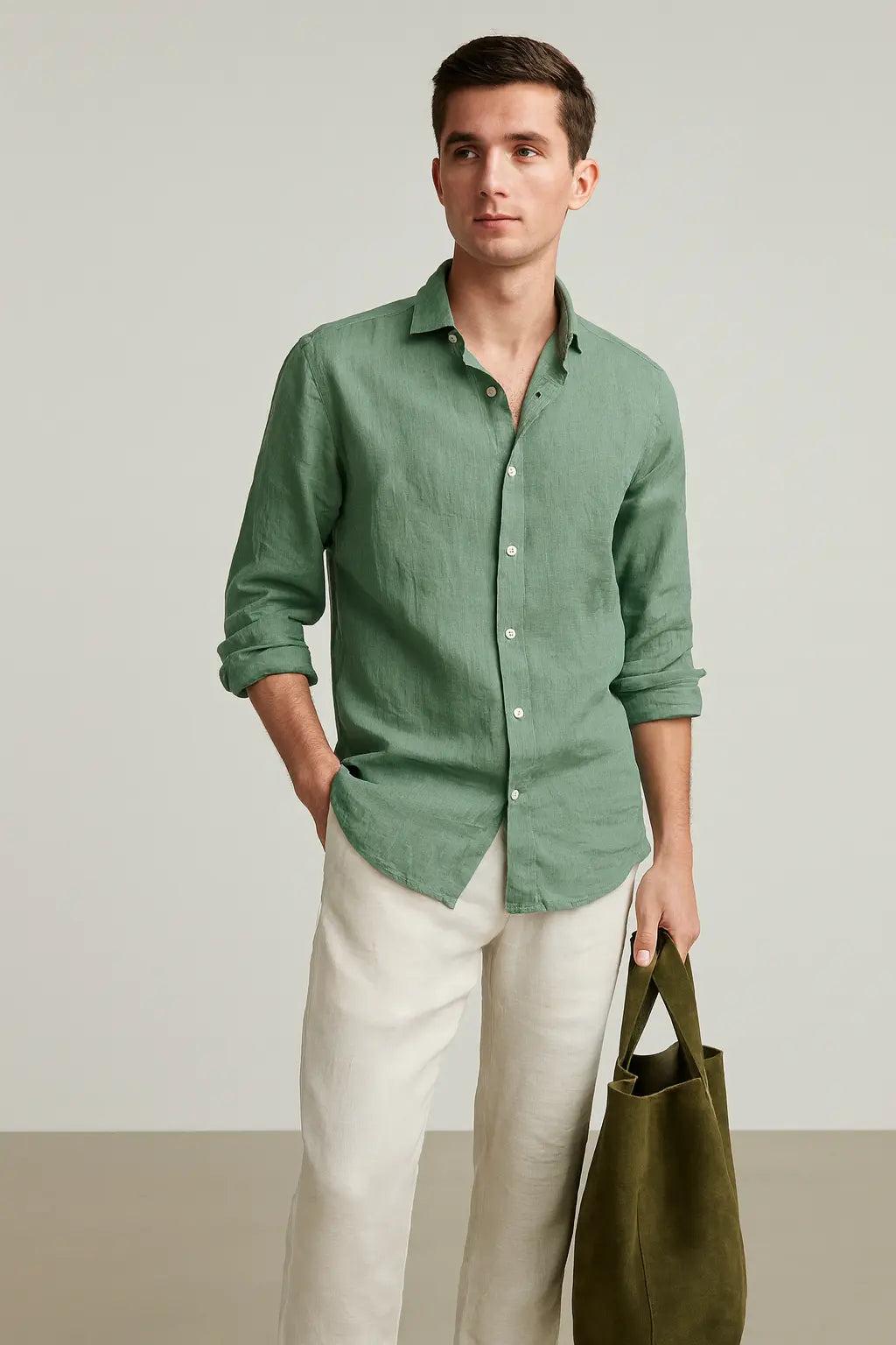 Premium White Casual Cotton Shirt for Men – Smart &amp; Stylish Full Sleeve Shirt