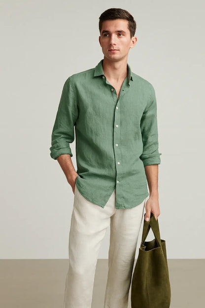 Premium White Casual Cotton Shirt for Men – Smart &amp; Stylish Full Sleeve Shirt