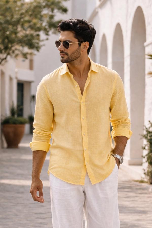Premium White Casual Cotton Shirt for Men – Smart &amp; Stylish Full Sleeve Shirt