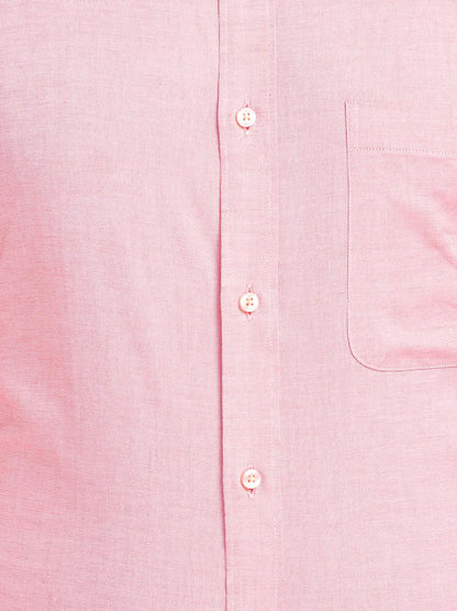 VAMAAR Men Pink Slim Fit Solid Formal Shirt
