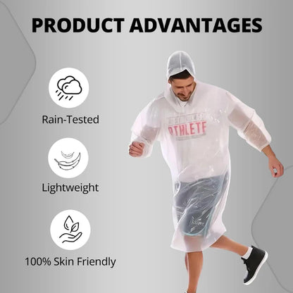 Raincard Emergency Raincoat | Compact Pocket-Size Disposable Raincoat for Travel, Outdoor & Emergency Use