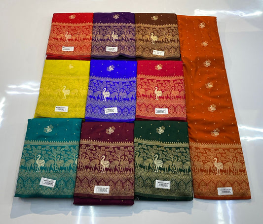 VAMAAR Premium Wonder Silk Saree – Full Gold Zari Weave with Rich Contrast Pallu & Blouse