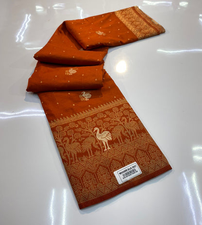 VAMAAR Premium Wonder Silk Saree – Full Gold Zari Weave with Rich Contrast Pallu & Blouse