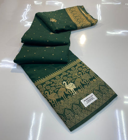 VAMAAR Premium Wonder Silk Saree – Full Gold Zari Weave with Rich Contrast Pallu & Blouse