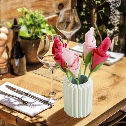 Flower Shaped Napkin Holder, Rose Shape Tissue Paper Holder Clips Decorative Floral Tissue Holder, Creative Bloom Leaf Design, Elegant Dining Table Centrepiece Decor
