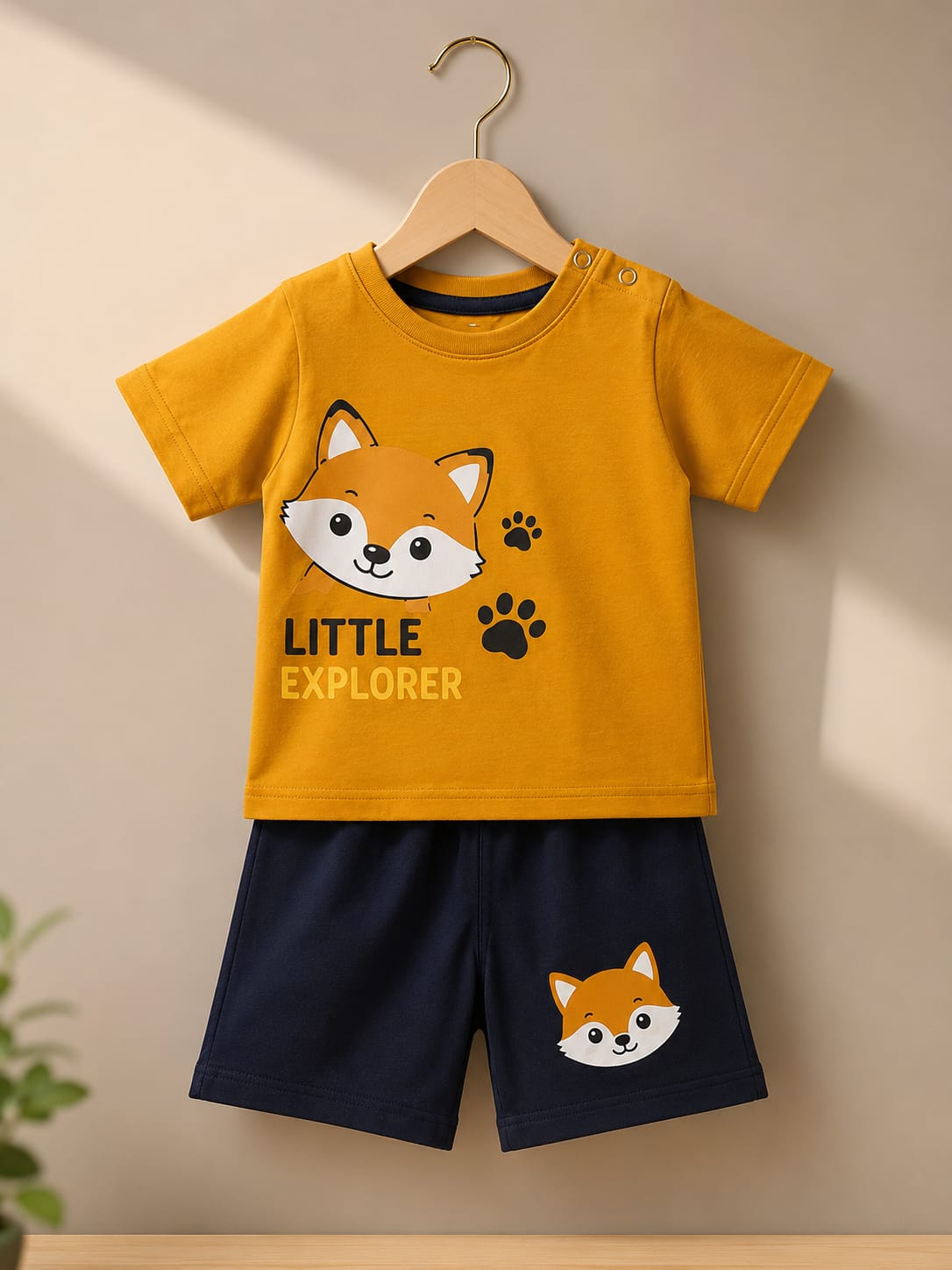 VAMAAR Little Adventure Cotton Baby Set – Soft & Comfortable Newborn Dress Set