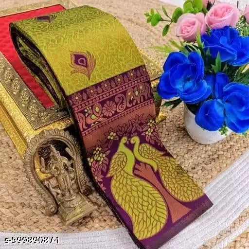 Peacock Border Kanjivaram Saree for Women | Kanjeevaram Silk Party Wear Saree