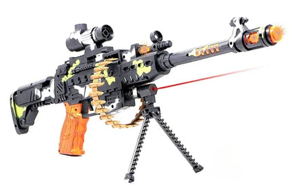 Army Machine Gun Toy with Lights & Sound for Kids