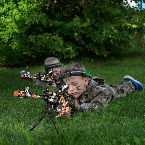 Army Machine Gun Toy with Lights & Sound for Kids